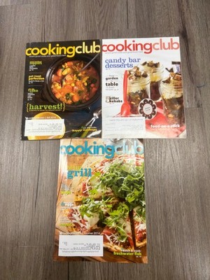 Cooking club magazines lot of three fire up the grill candy bar desserts excelle