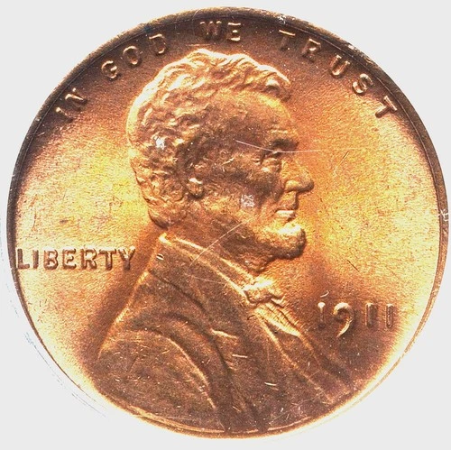 Lincoln Cent 1911 PCGS MS-65 Red! CAC! Lovely PQ Copper Gem! Amazing Eye Appeal!