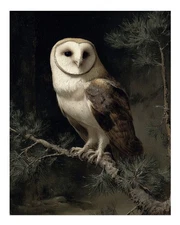 Elegant Owl Wall Art Poster for Home or Office Decor Premium Quality