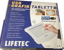 Lifetec USB Grafik Tablett mit schnurloser Maus und Zeichenstift noch ovp