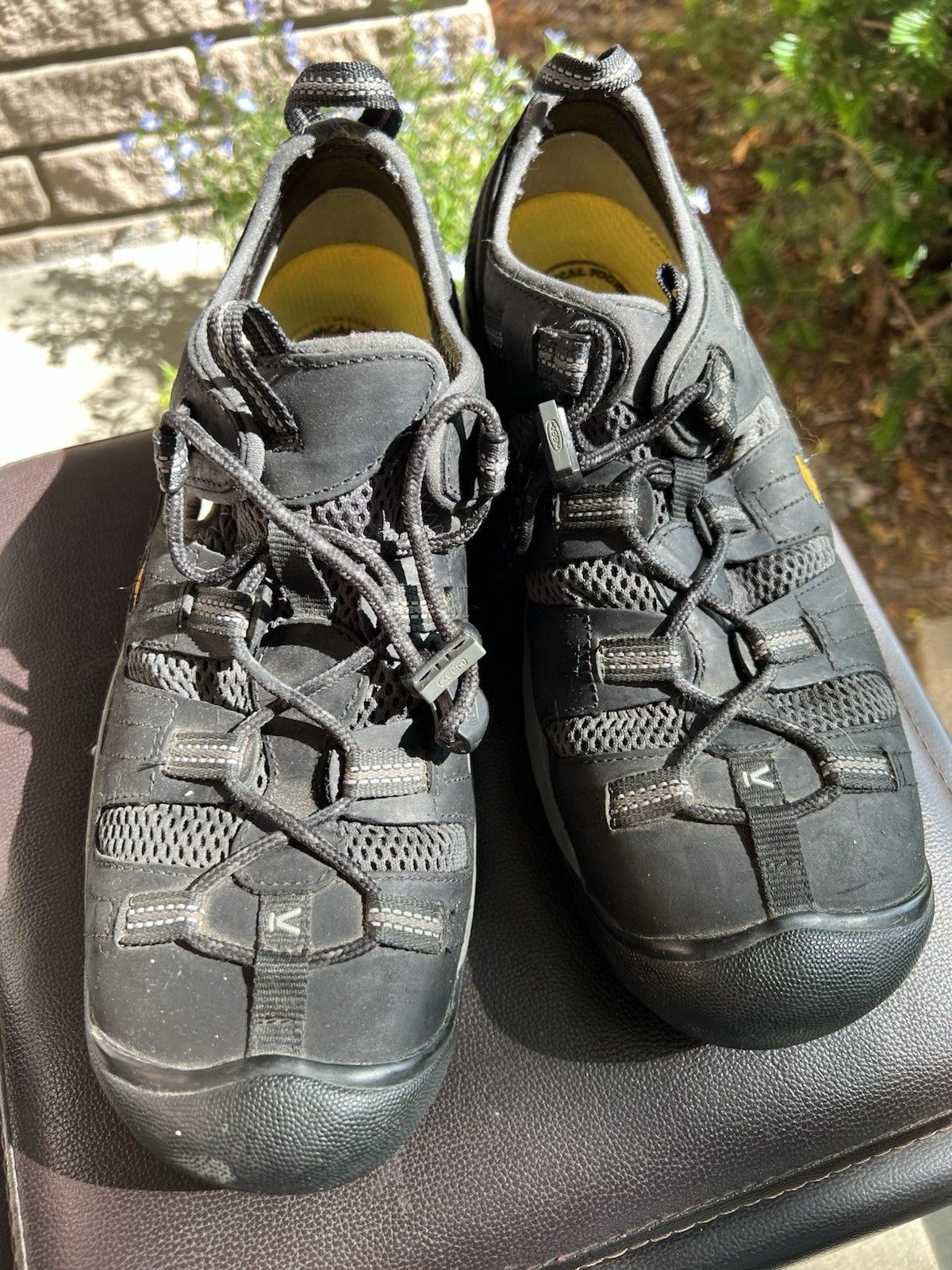 KEEN Scarpe Sandali Uomo Punta Acciaio Taglia 12 D Nero Atlanta Arizona Impermeabili