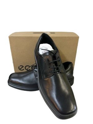 Ecco Helsinki 2 Leather Derby Shoes Square Toe Men's Black Size 8-8.5