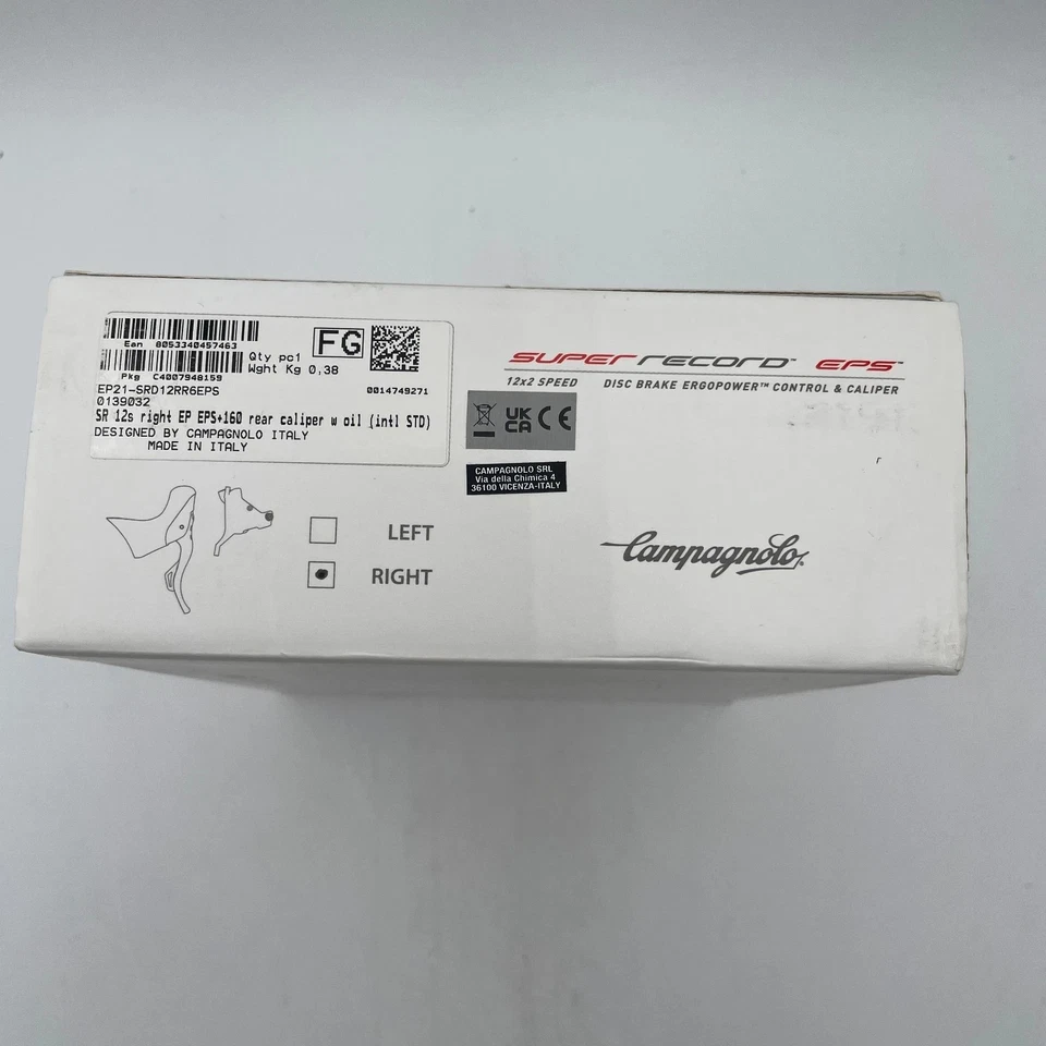 Campagnolo Super Record Eps 12H Right Rear 160mm Disc Brake - Black - NEW SEALED - Image 4 of 4