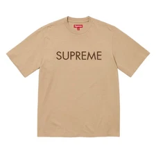 SUPREME NY/  Capital S/S Top DARK TAN MEDIUM BRAND NEW SS25