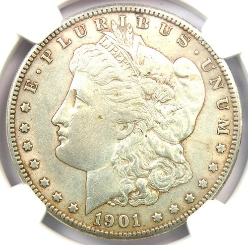 1901-S Morgan Silver Dollar $1 Coin - Rare Date - Certified NGC AU53