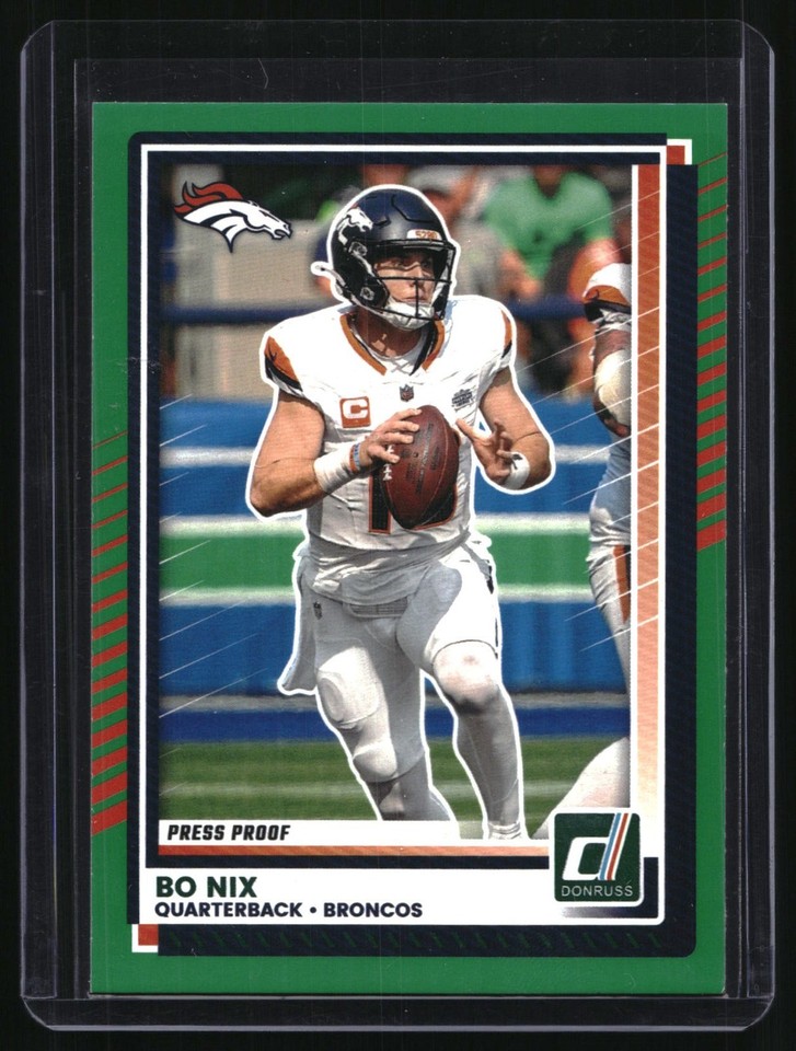 2025 Donruss Green Press Proof #39 Bo Nix 2025 Donruss Green Press Proof #39 Bo Nix