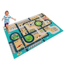 Kids Car Rug Mat Carpet 32 47inch, Washable Play Rug Small, Non-Slip Toy Car