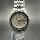 Seiko Watch Women 25mm Silver Dial Silver Tone Daydate 7903-0090 New Battery