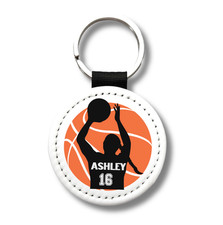 Custom Girl Basketball Player Keychain – Personalized Name & Jersey Number