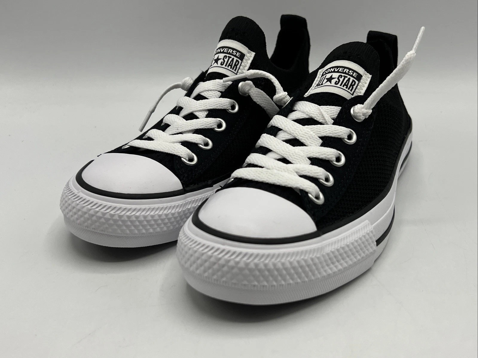 Converse CTAS Knit Slip Youth Size 4 Black Knit Casual Sneakers New