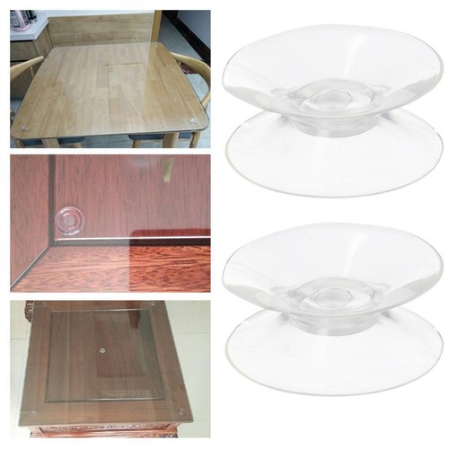 Double Sided Suction Cup Clear Plastic Rubber Window 20,30,35,50mm J9G8