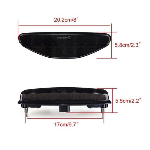 ATV Tail Light LED Smoked Brake Lamp for Honda 2006-09 TRX450R 06-14 TRX450ER - Picture 5 of 10