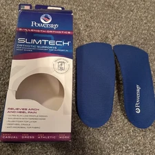 Powerstep Slimtech Orthotic Insoles Size: D - M10-10.5 / W12-12.5 ~ 3/4 Length