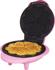 Global Gizmos Waffle Maker Heart Shaped 1000W Unique Thermostatic Design 35570