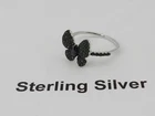 Macy's Black Spinel Butterfly Ring Black Rhodium Plated Sterling Silver, 8