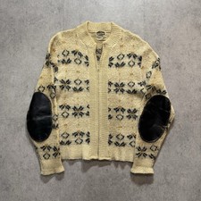 Vintage 1960s Men  s Wool Mohair Zip Up Cardigan Sweater Kurt Cobain