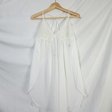 Linea Donatella Juliet Lace Trimmed Chiffon Chemise Wedding Lingerie Medium E5