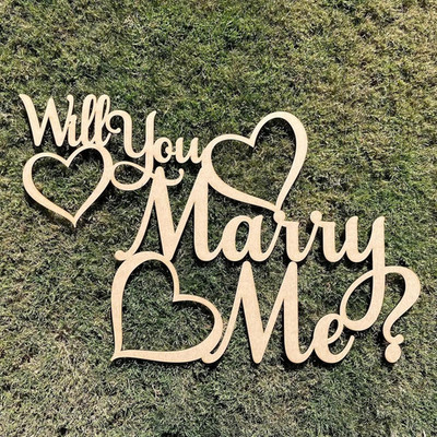 Will You Marry Me Sign for Backdropwooden Will You Marry Me Wedding Proposal ...