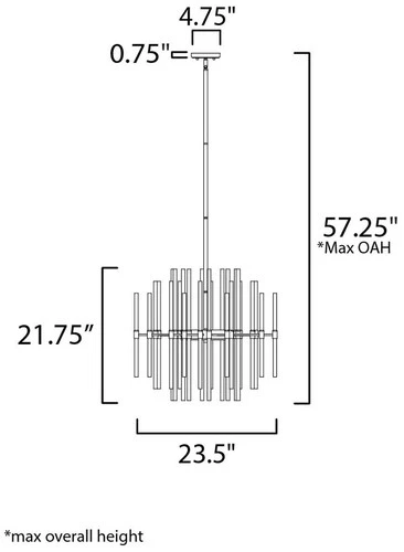 Maxim Divine 23" Wide Polished Nickel 8-Light Modern Pendant Light - Picture 5 of 5