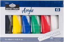 Acrylic Paints 120ml 6/Pkg Assorted Colors
