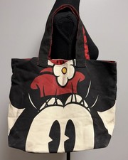 Disney Store Minnie Mouse Canvas Large Tote Bag Red Polka Dot Lining