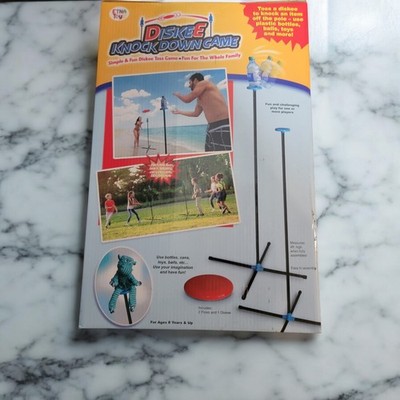 Diskee Knock Down Toss Game Yard Game Tailgate Beach Backyard Lawn Frisbee Disc