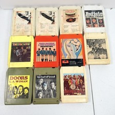 Lot of 11 Vintage 8-Track Tapes Led Zeppelin, Beatles, Hendrix, Doors, Stones