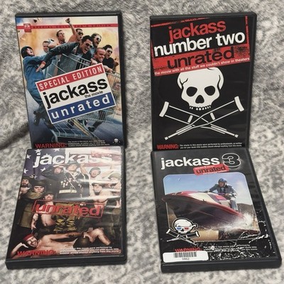 Jackass 1 2 2.5 3 DVD Lot - DVD - Region 1 - Free shipping