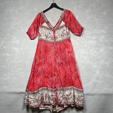 Odd Molly Dress Womens Size Medium Multicolored Dress Tunic Paisley Hippie Boho