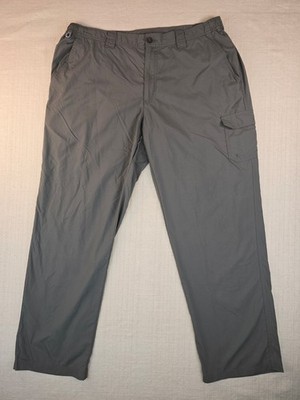 40x32 Columbia PFG Grey Nylon Cargo Fishing Pants Omni-Shade Tech Sport