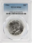 1964 PCGS MS66 Kennedy Half Dollar