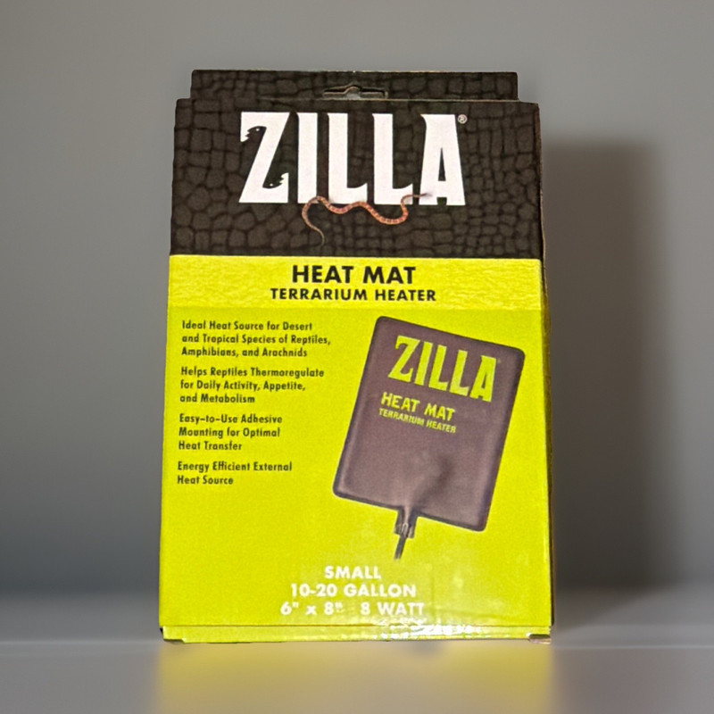 Zilla Heat Mat Terrarium Heater 6" x 8" 8 Watt for 10-20 Gallon Tanks