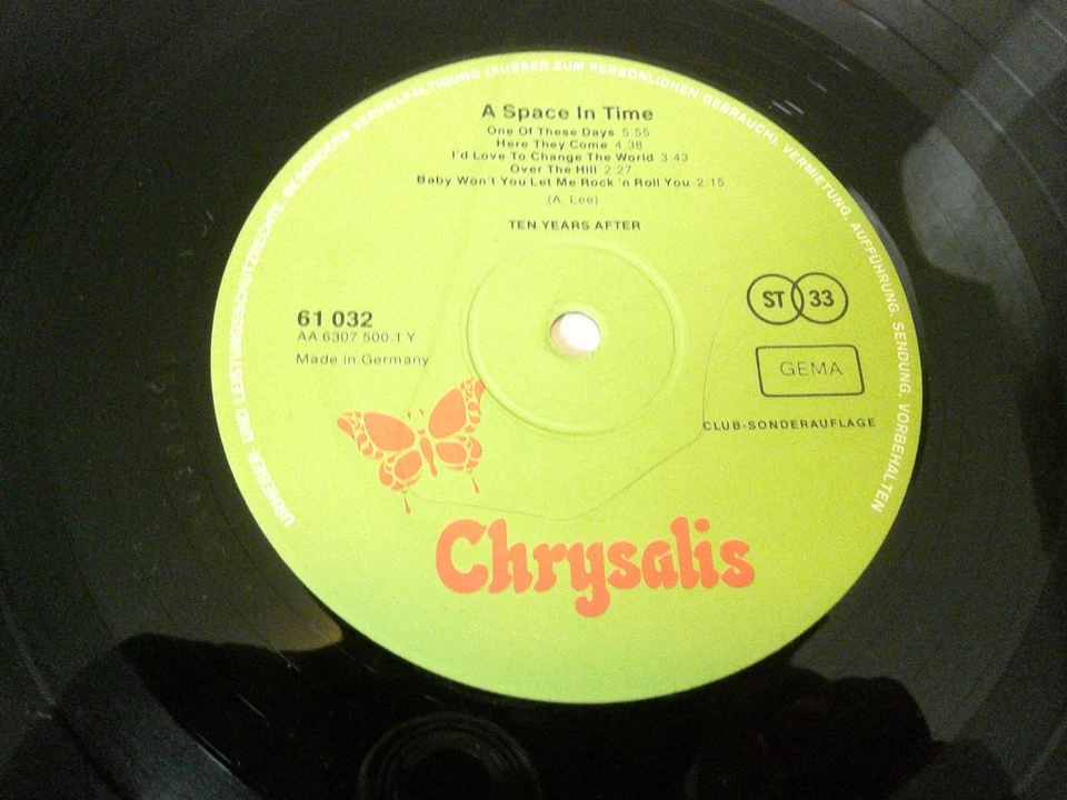 TEN YEARS AFTER a space in time Lp 1971 green Chrysalis 61032 - Image 2 of 2