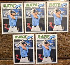 2026 Topps Heritage - Carson Williams 5x card lot (RC) Rays