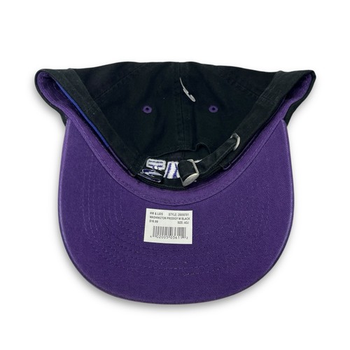 Washington Huskies Adjustable Strapback Dad Cap (Black/Purple) NWT NEW - Picture 9 of 9