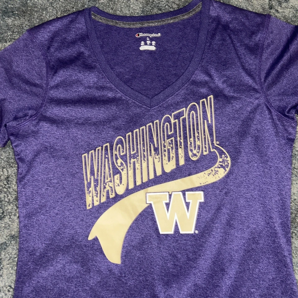 University of Washington Huskies Women's Purple Shirt Large & Socks NWT New - Image 2 of 4