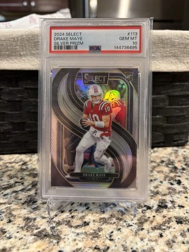 PSA 10 2024 Panini Select Drake Maye RC Silver Prizm Premier Level #113