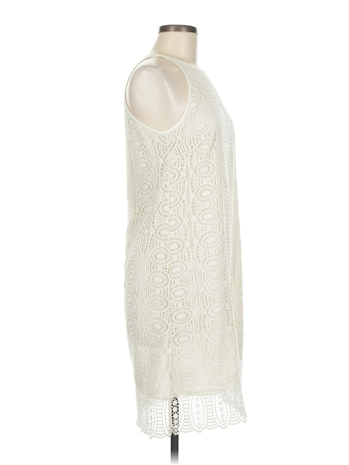 Massimo Dutti Women Ivory Casual Dress 8 thumbnail 3