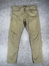Mavi Jeans Mens 38x34 Olive Green Jake 422 Stretch Slim Straight Twill 5 Pocket