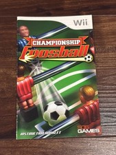 Championship Foosball Nintendo Wii Instruction Manual Only