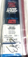 36ea Bronze EAGLE CLAW LAZER SUPER SNELL L731 monofilament snelled Hooks  size 4