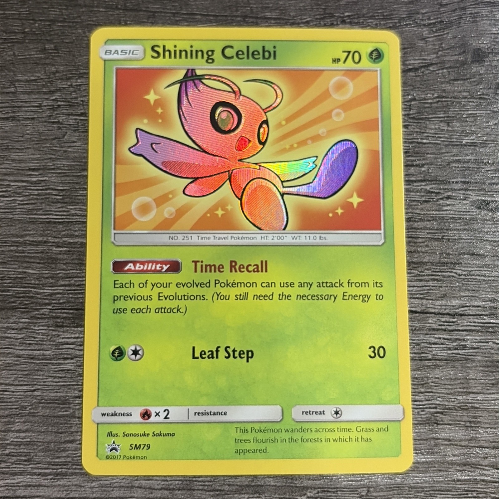 Pokémon TCG Shining Celebi SM79 SM Black Star Promo - NM-MT