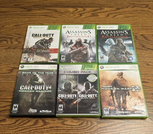 Lot De 7 Jeux Assassin's Creed - XBOX 360 (PAL), Boîtes Et Manuels Inclus