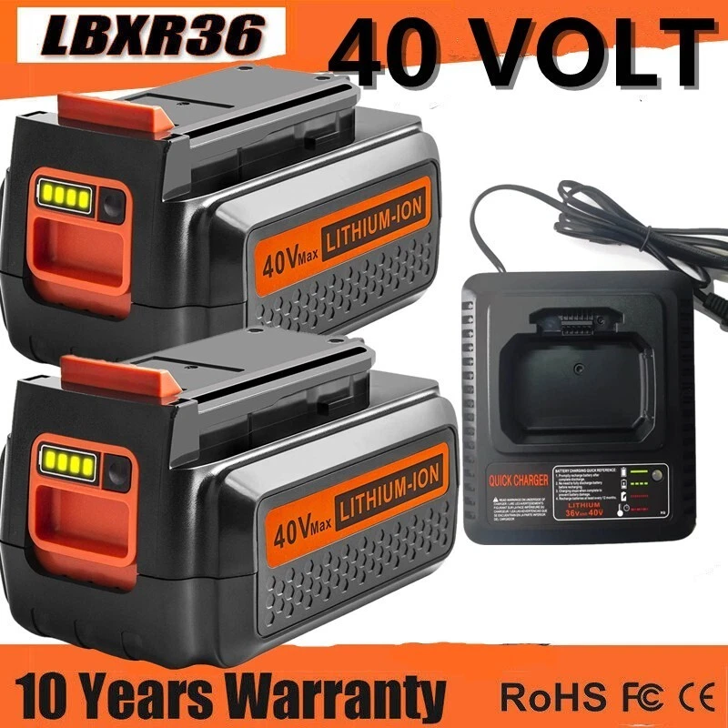 For Black+Decker 40V 2.0Ah 40 Volt Max Lithium LBXR36 LBX2040