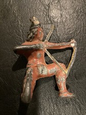 Vintage Barclay Indian With Bow and Arrow No. 755 Lead Figure Vintage Manoil Toy