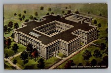 Canton Ohio OH North High School Antique Postcard 1907-15