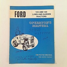 Manuel d'opérateur tracteur jardin pelouse FORD 125 et 145 1971 vintage SE3339 7716