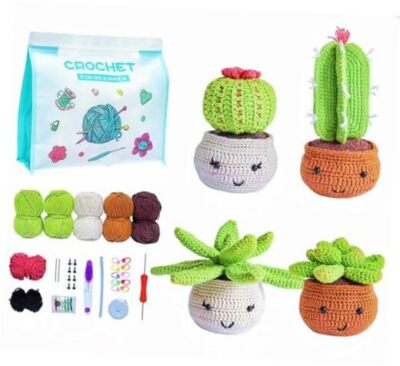  Crochet Kit for Beginners with Step-by-Step Video Tutorials-Knitting & 