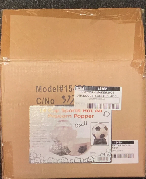 PIPOCA POPPER EM FORMA DE FUTEBOL DENI #15450 1200 WATT - Imagem 3 de 3