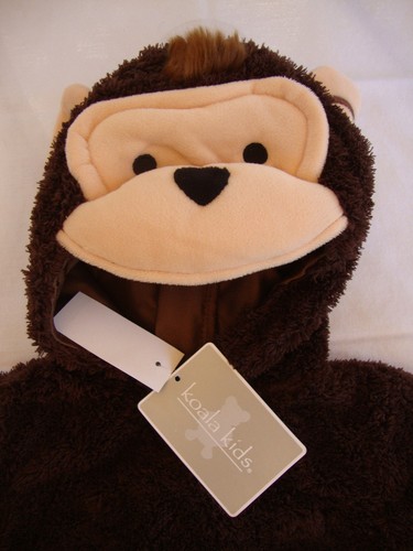 NEW Halloween Theater Koala Kids Full Costume Brown Monkey Gorilla 3D Head 9m - Picture 2 of 8
